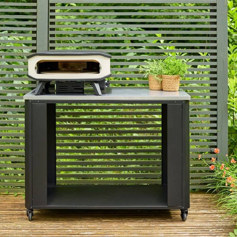 Cozze Rotate Gas Pizza Oven 17", Cordierite, White & Black
