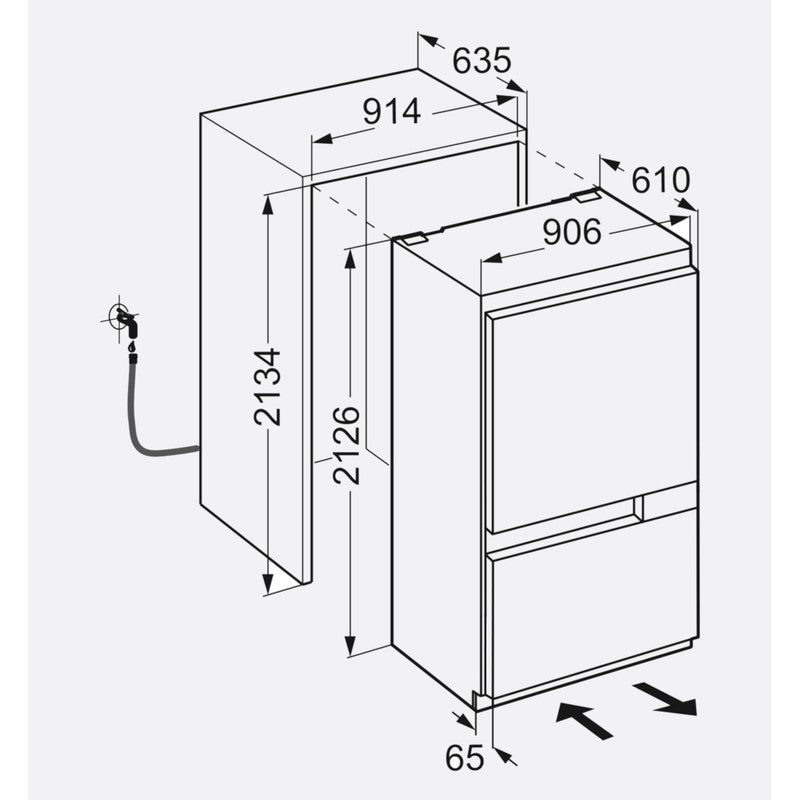 Liebherr ECBN9671-001 Fully Integrated Frost Free Fridge Freezer 514L