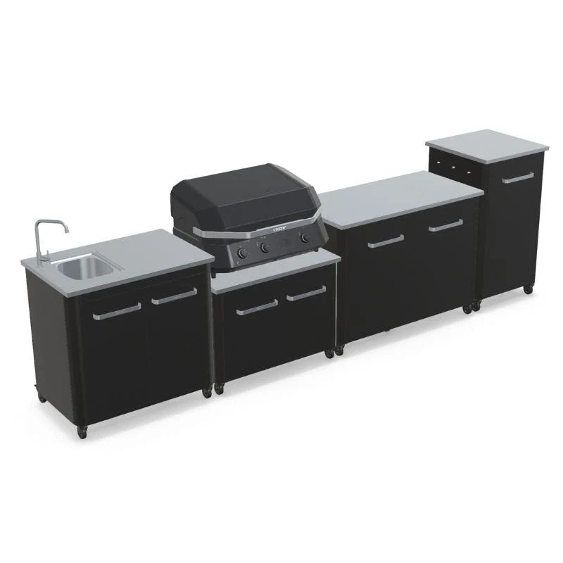 Cozze Modular Outdoor Kitchen Stainless Steel with Gas Grill, Storage & Sink