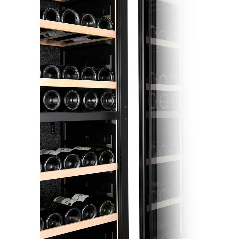 CELLA W75D-BLACK Dual Zone Wine Cooler 71 Bottle, Black