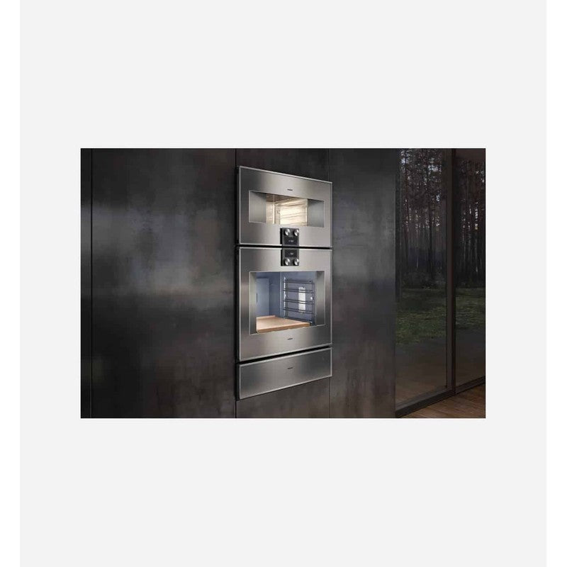 Gaggenau 400 Series BS485112 Stainless Steel Combi-Steam Oven 76cm, Left Hand Hinge