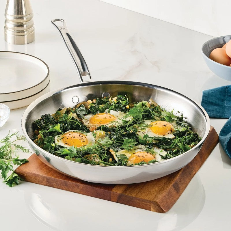 Hestan ProBond Luxe Stainless Steel Frying Pan, Mirror-Polished