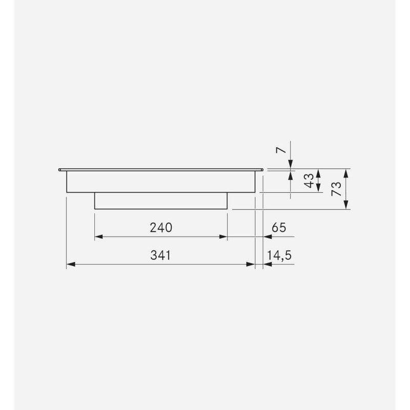 Bora PKCB3 37cm Ceramic Pro HiLight Cooktop 3-Ring/Roaster Hob