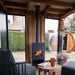 Adezz Forno Stig Coated Steel Outdoor Fireplace, Black