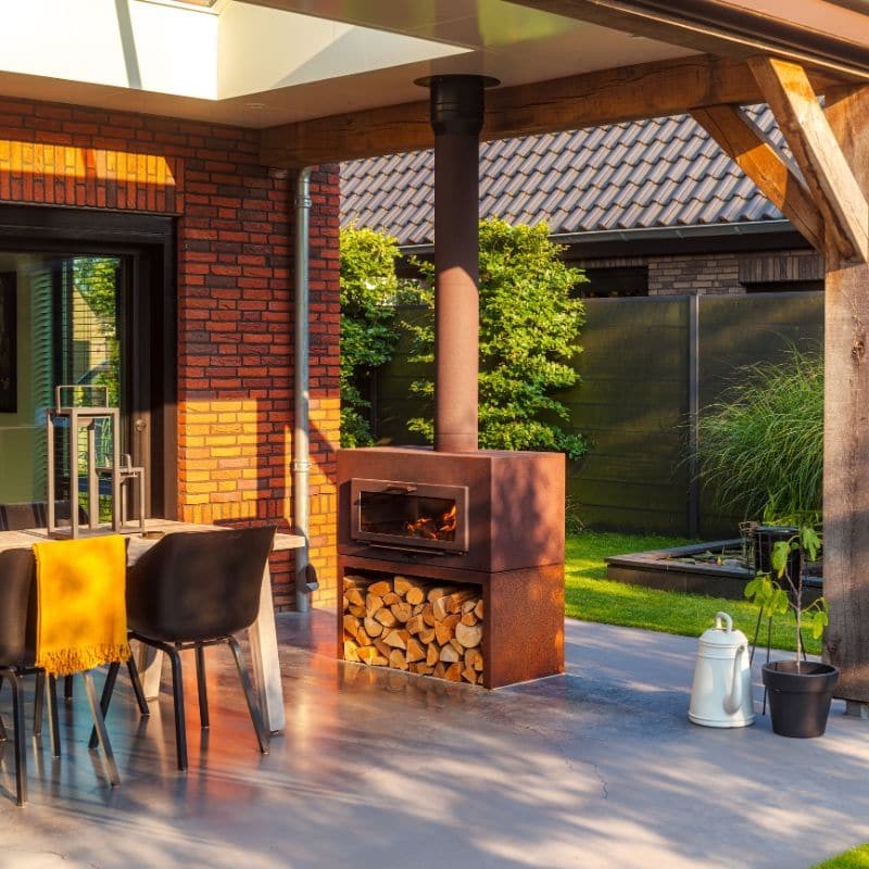 Adezz Forno Enok Corten Steel Outdoor Fireplace