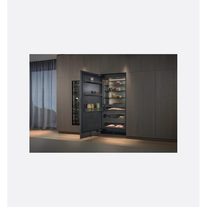Gaggenau Vario Cooling Expressive Series RVF497190 90cm Fully Integrated Freezer with Icemaker, Dark Brushed Stainless Steel