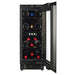 CELLA Kitchenline Wine Cooler 18 Bottle, Black Glass