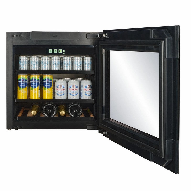 CELLA BVI-24B-TO Integrated Drinks Cooler 595mm, Black Glass