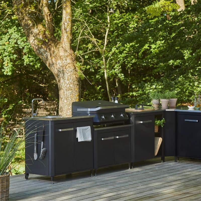 Cozze Outdoor Kitchen 90 Stainless Steel Outdoor Kitchen with Sink