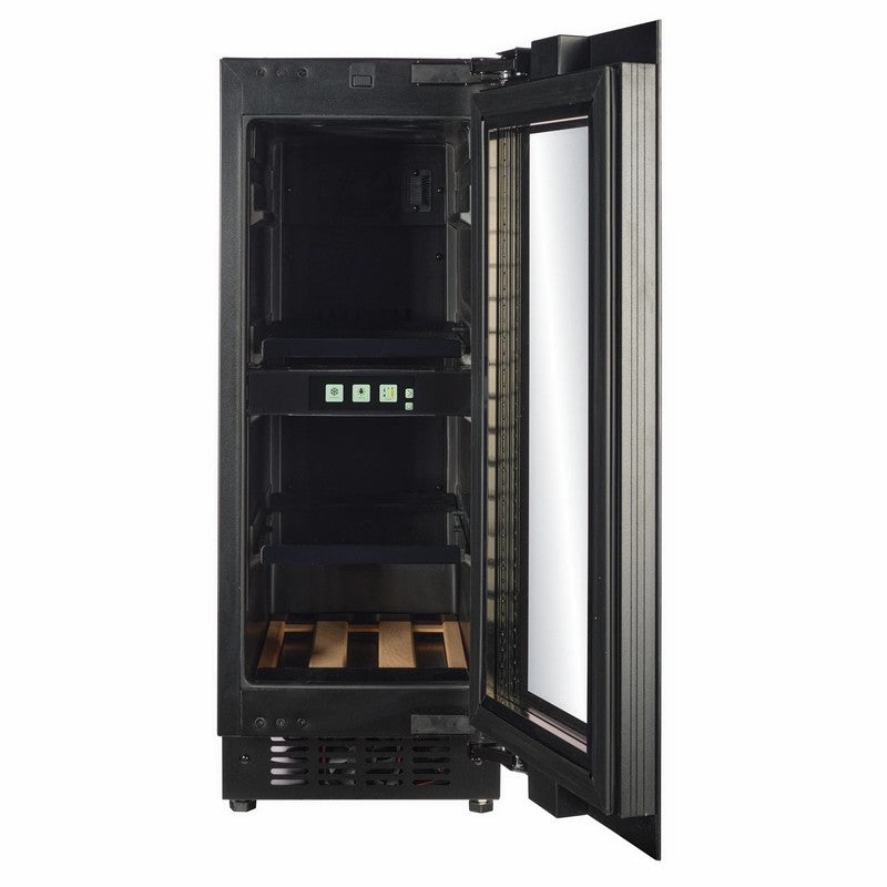 CELLA TFT-BV18B-TO Beverage Fridge 300mm 51L, Black Glass