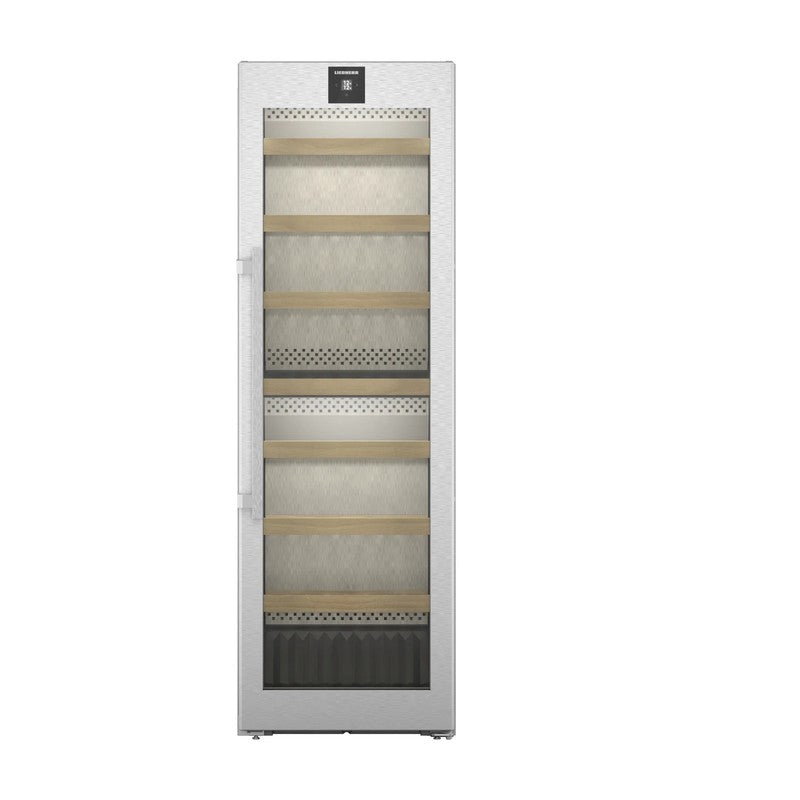 Liebherr Vinidor WPsd 5252 Stainless Steel Wine Cabinet 155 Bottle, Glass Door