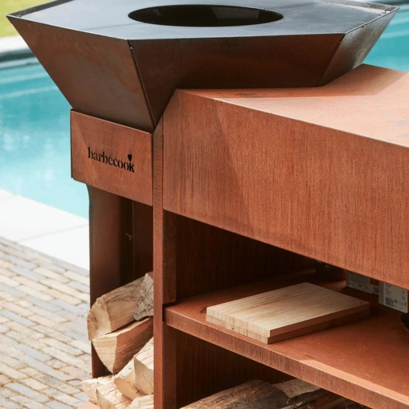 Barbecook Nestor Island Corten Steel Wood BBQ