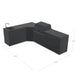 Cozze Elements Modular Outdoor Kitchen L-Shape with Grill, Storage & Sink, Matte-Black