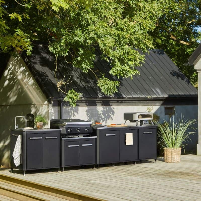 Cozze Outdoor Kitchen 180 Stainless Steel Outdoor Kitchen Unit
