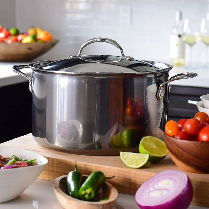 Hestan NanoBond Titanium Stainless Steel Stockpot with Lid
