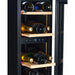 CELLA W18S-BH Undercounter Wine Cooler 300mm, Black Glass