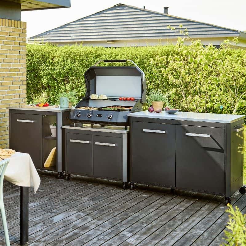 Cozze G-800 Combo Stainless Steel Gas Plancha Grill with Warming Rack