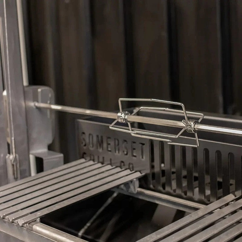 Somerset Grills Asado Stainless Steel Rotisserie 92cm with Electric Motor, Skewer & Forks