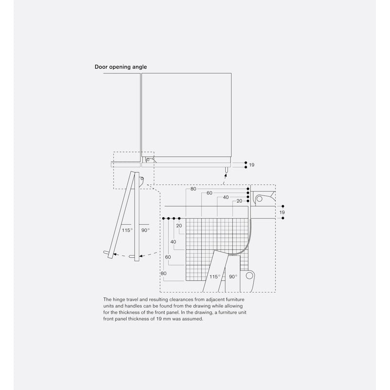 Gaggenau Vario Cooling Expressive Series RVF417190 45.7cm Fully Integrated Freezer with Icemaker, Dark Brushed Stainless Steel