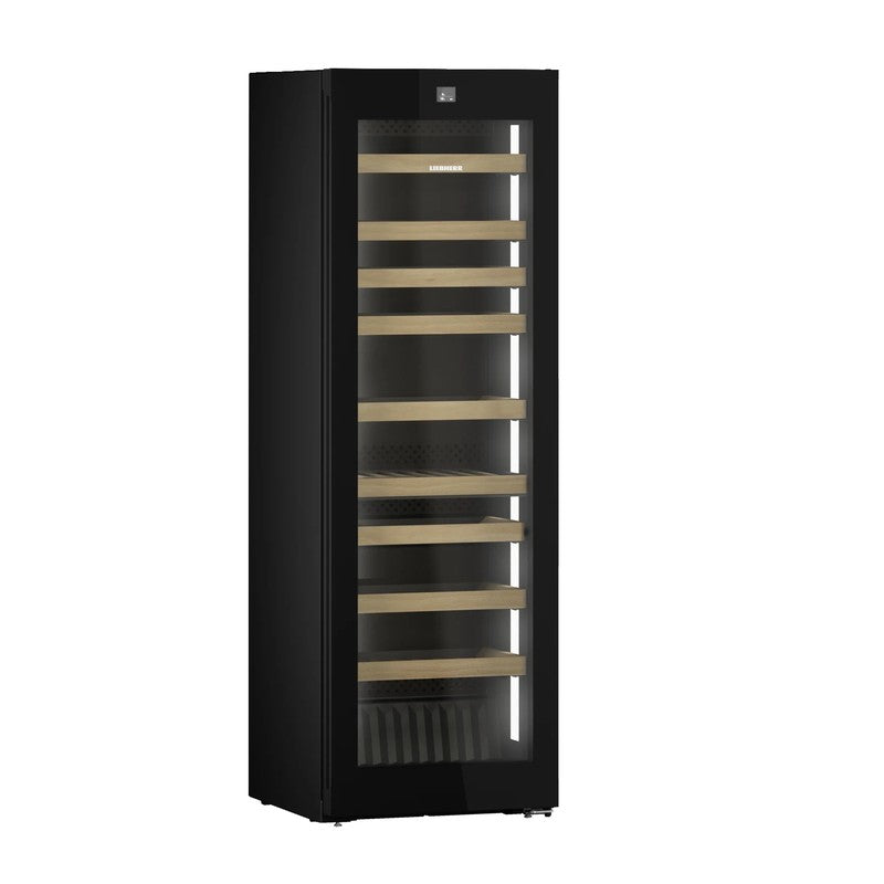 Liebherr Vinidor Selection WPgbi 5272 Wine Cabinet 106 Bottle with Glass Door, Black Steel