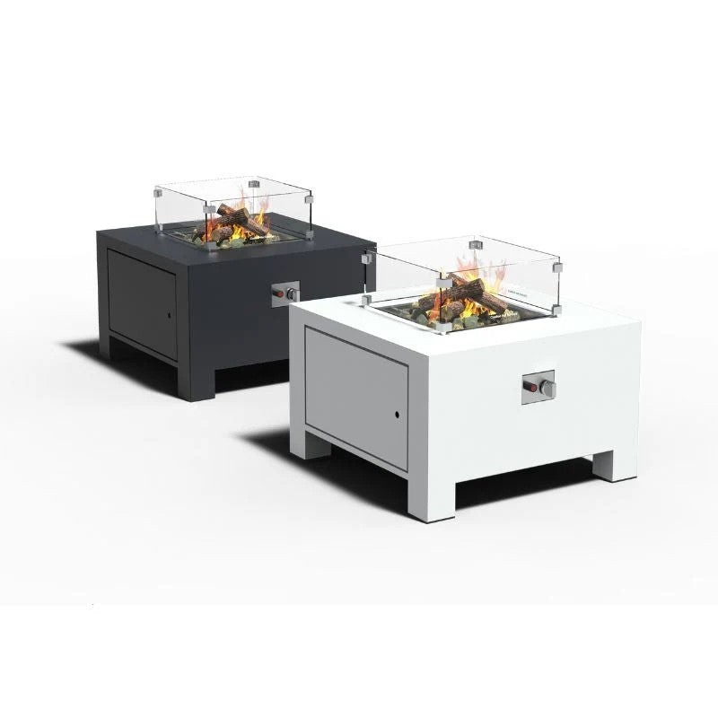 Adezz Forno Brann Powder-Coated Aluminium Gas Fire Pit, White