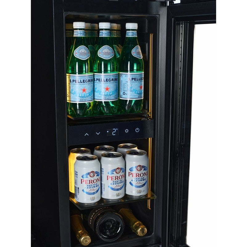 CELLA Kitchenline Stainless Steel Undercounter Drinks Fridge 300mm, Stainless Steel