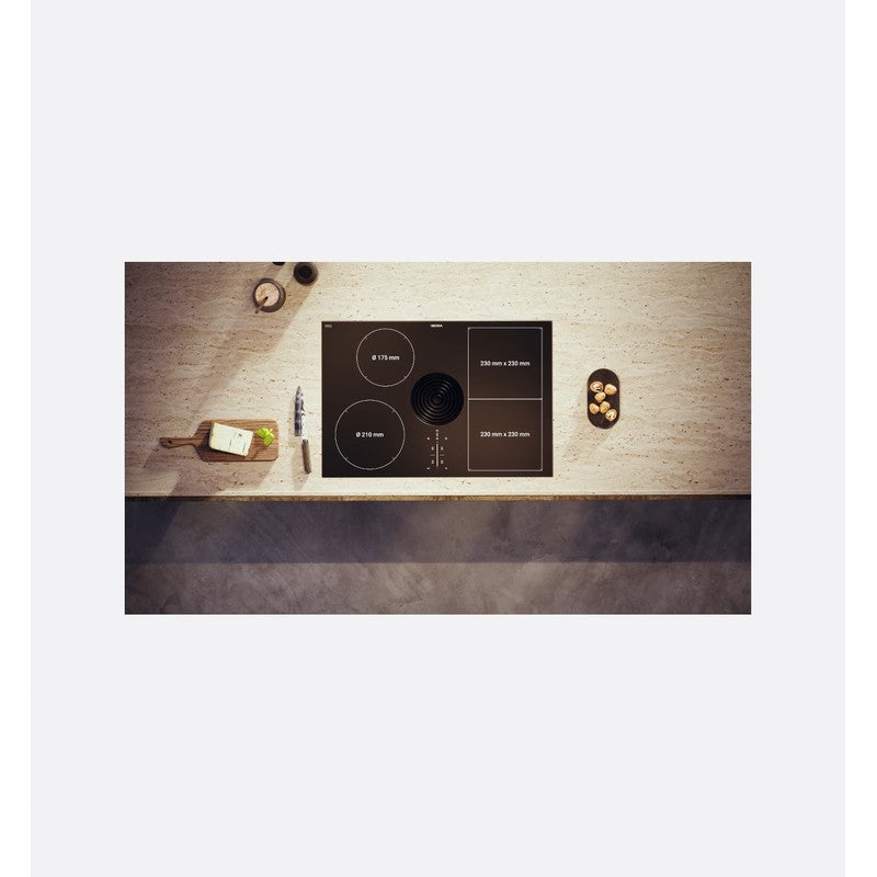 Bora M Pure PURMU2R Ceramic Venting Induction Hob 80cm, Rough Black