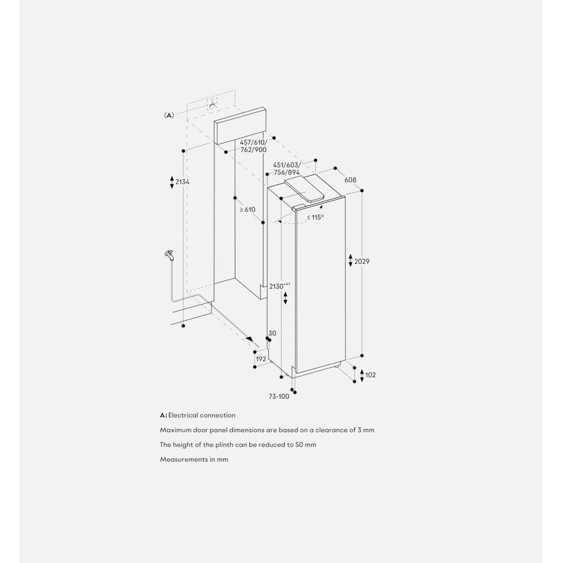 Gaggenau Vario Cooling Expressive Series RVF467190 61cm Fully Integrated Freezer with Icemaker, Dark Brushed Stainless Steel