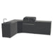 Cozze Elements Modular Outdoor Kitchen L-Shape with Grill, Storage & Sink, Matte-Black