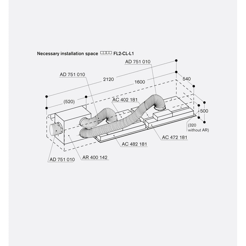 Gaggenau 400 Series AC472181 Stainless Steel Light Module 80cm
