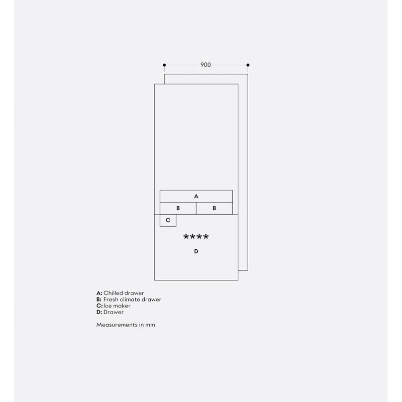 Gaggenau Vario Cooling Expressive Series RVB497190 90cm Fully Integrated Fridge Freezer with Icemaker, Dark Brushed Stainless Steel