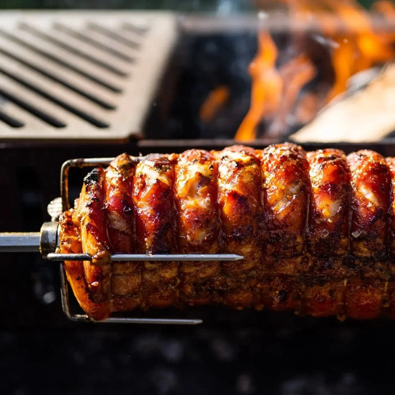 Somerset Grills Asado Stainless Steel Rotisserie 92cm with Electric Motor, Skewer & Forks