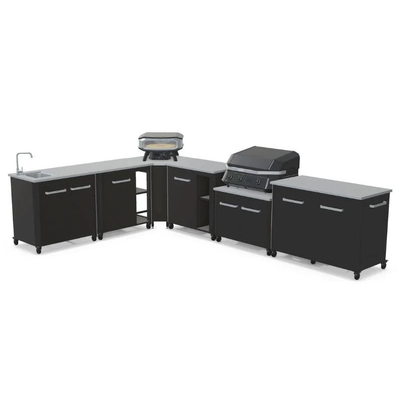 Cozze Modular Outdoor Kitchen Stainless Steel with Gas Grill, Sink & Storage