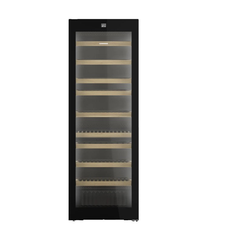 Liebherr Vinidor Selection WPgbi 7472 204 Bottle Freestanding Wine Cabinet with Glass Door, Black Steel