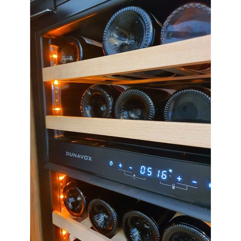Dunavox NOBLE-32.TO Dual Zone 33 Bottle Fully Integrated Wine Cooler