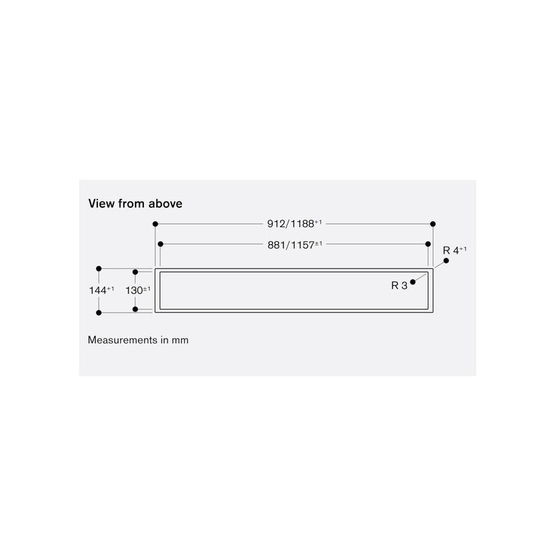 Gaggenau 400 Series AL400122 Stainless Steel Table Ventilation 120cm