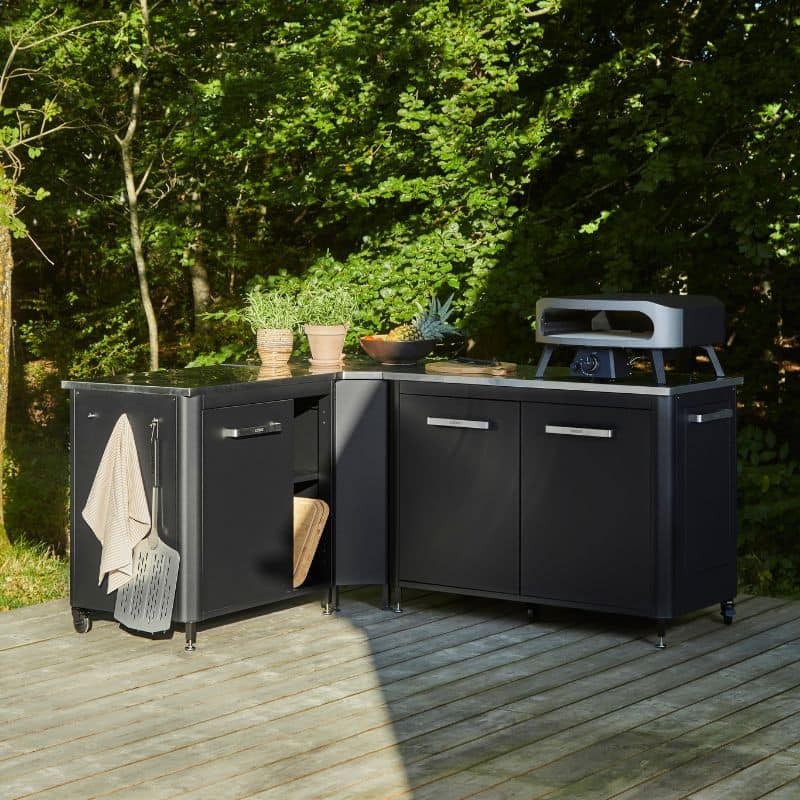 Cozze Corner Table Stainless Steel Outdoor Kitchen Unit 70.5 × 70.5cm