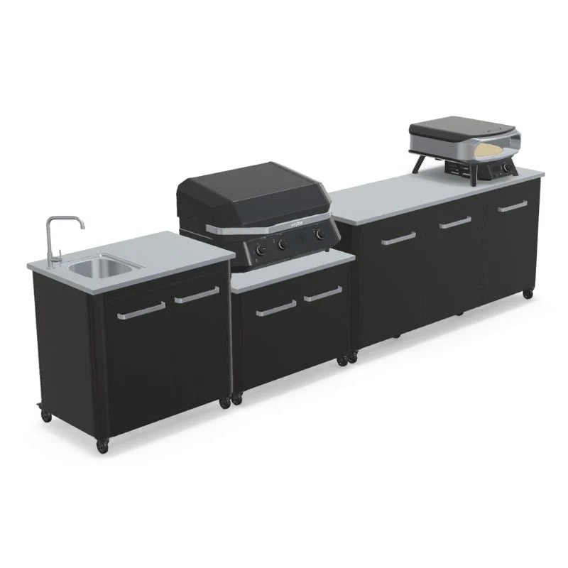 Cozze Modular Outdoor Kitchen Steel with Gas Grill, Extra Storage & Sink