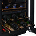 CELLA W34B-TO Undercounter Wine Cooler 36 Bottle, Black Glass