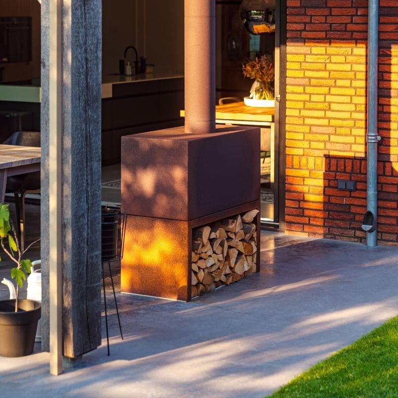 Adezz Forno Enok Corten Steel Outdoor Fireplace