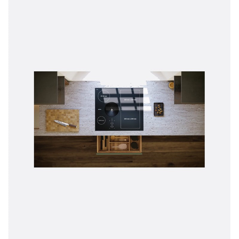 Bora S Pure PURSA2R Glass Ceramic Venting Induction Hob 60cm, Rough Black