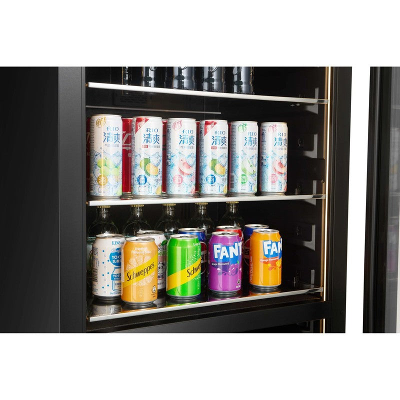 CELLA WBV93D-BLACK Beverage Centre 53 Bottle / 126 Cans, Black