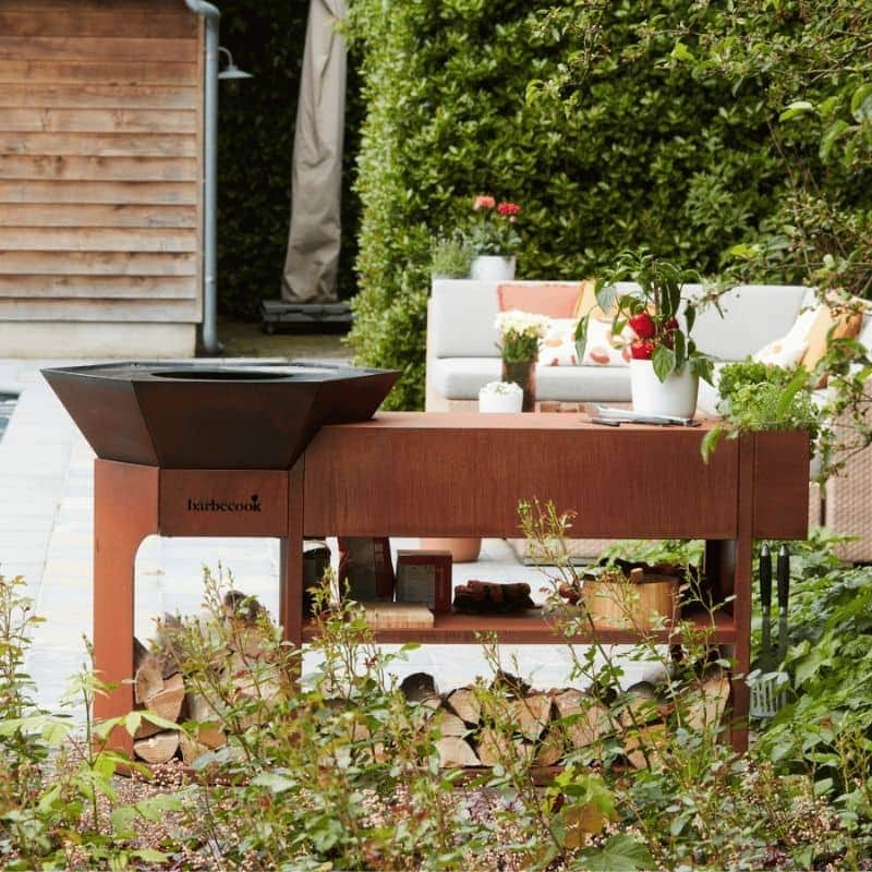 Barbecook Nestor Island Corten Steel Wood BBQ