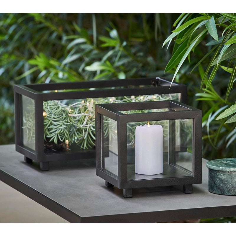 Cane-line Lightbox Rectangular Lantern, Lava Grey