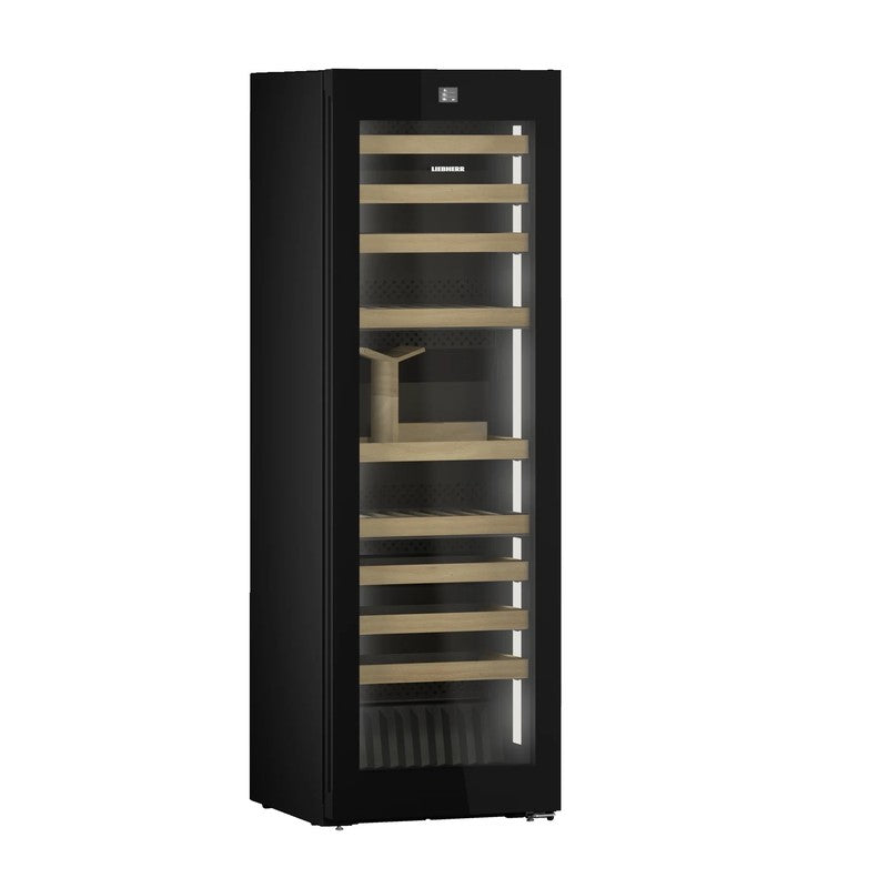 Liebherr Vinidor Selection WPgbi 5283 85 Bottle 3-Zone Wine Cabinet with Glass Door, Black Steel