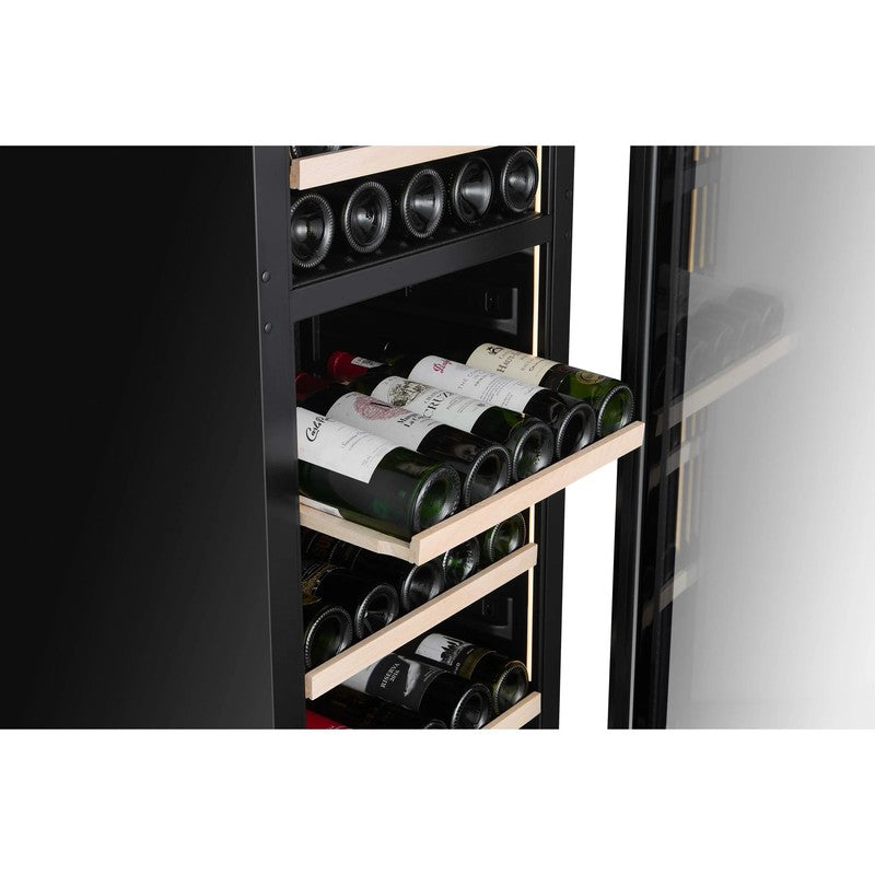 CELLA W75D-BLACK Dual Zone Wine Cooler 71 Bottle, Black