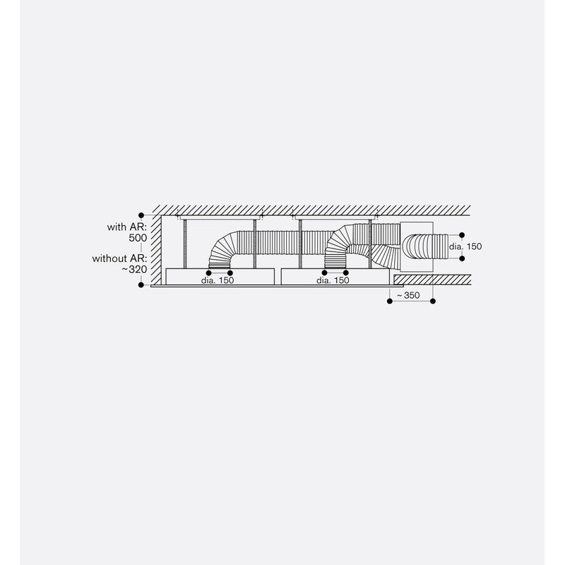 Gaggenau 400 Series AC402181 80cm Stainless Steel Ceiling Ventilation