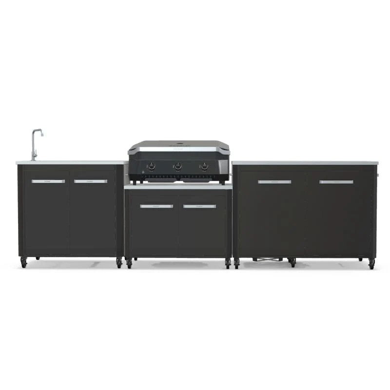 Cozze Modular Outdoor Kitchen Steel with Gas Grill, Storage & Sink