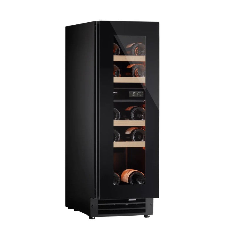 Dunavox FLOW-16 DAUF-16.64DBH Dual Zone 17 Bottle Built In / Freestanding Wine Cooler, 300mm