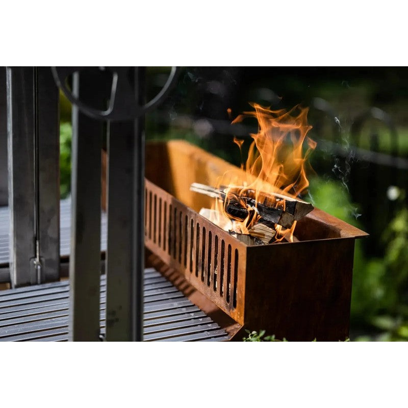 Somerset Grills Grande Cor-Ten Weathering Steel Argentinian Grill